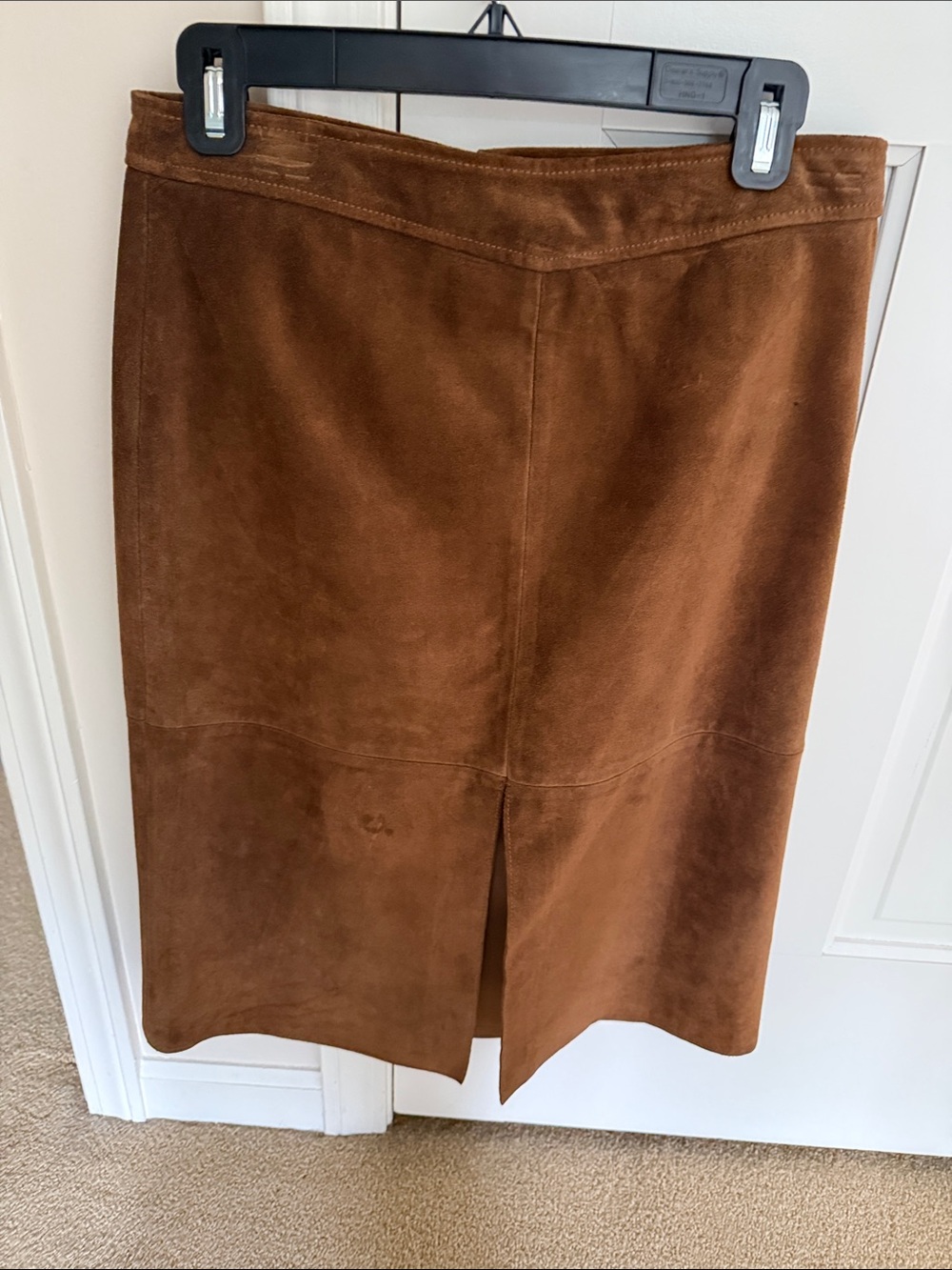 Banana Republic Brown Suede Midi Skirt with Front Slit